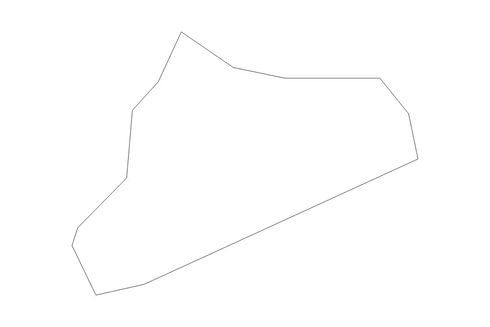 Outline map of Għajnsielem Administrative Area, Malta with subdivision borders.