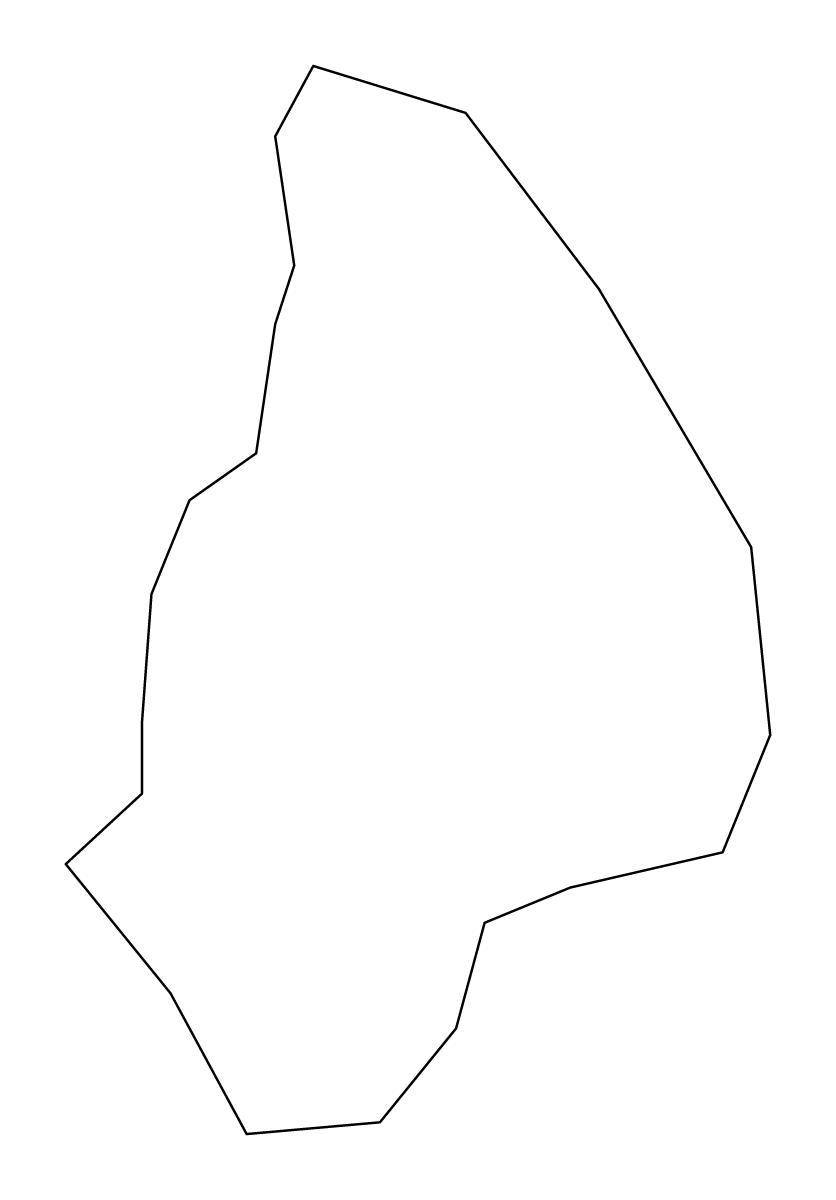 Outline map of Għaxaq, Malta.