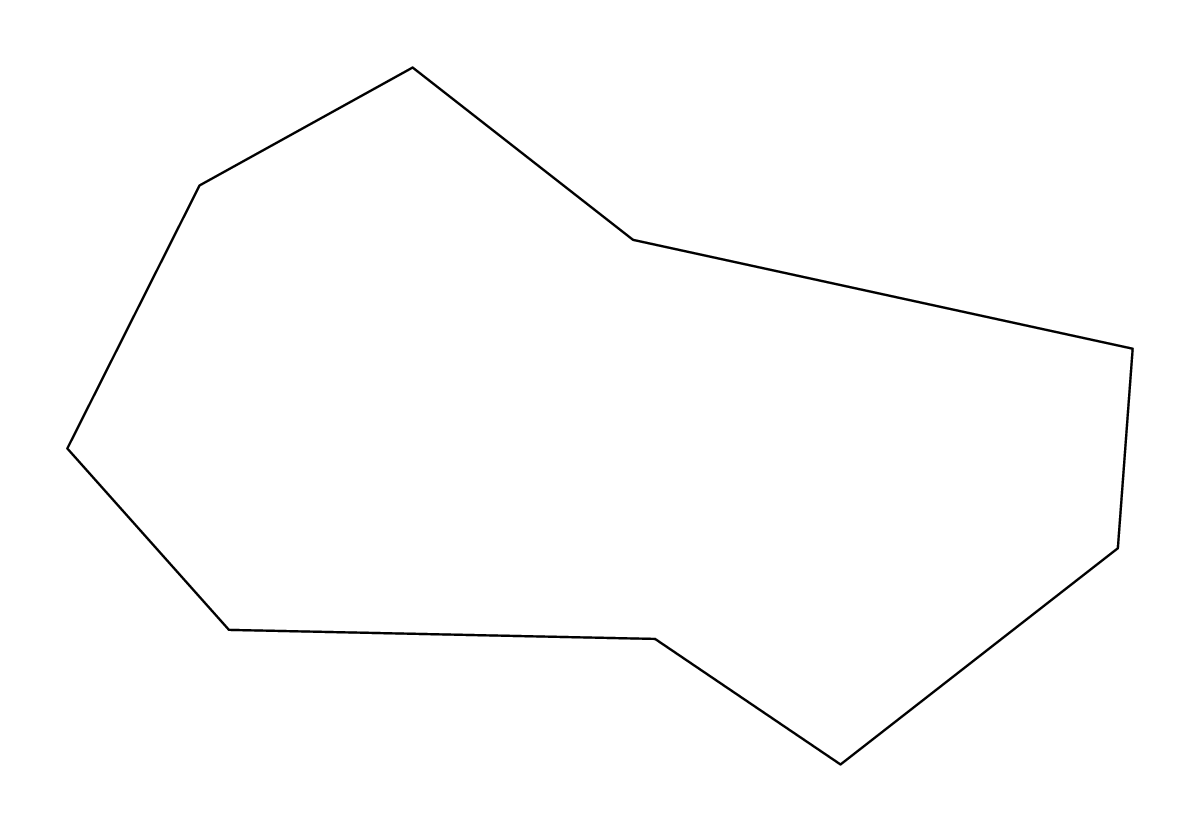 Outline map of Gżira, Malta.