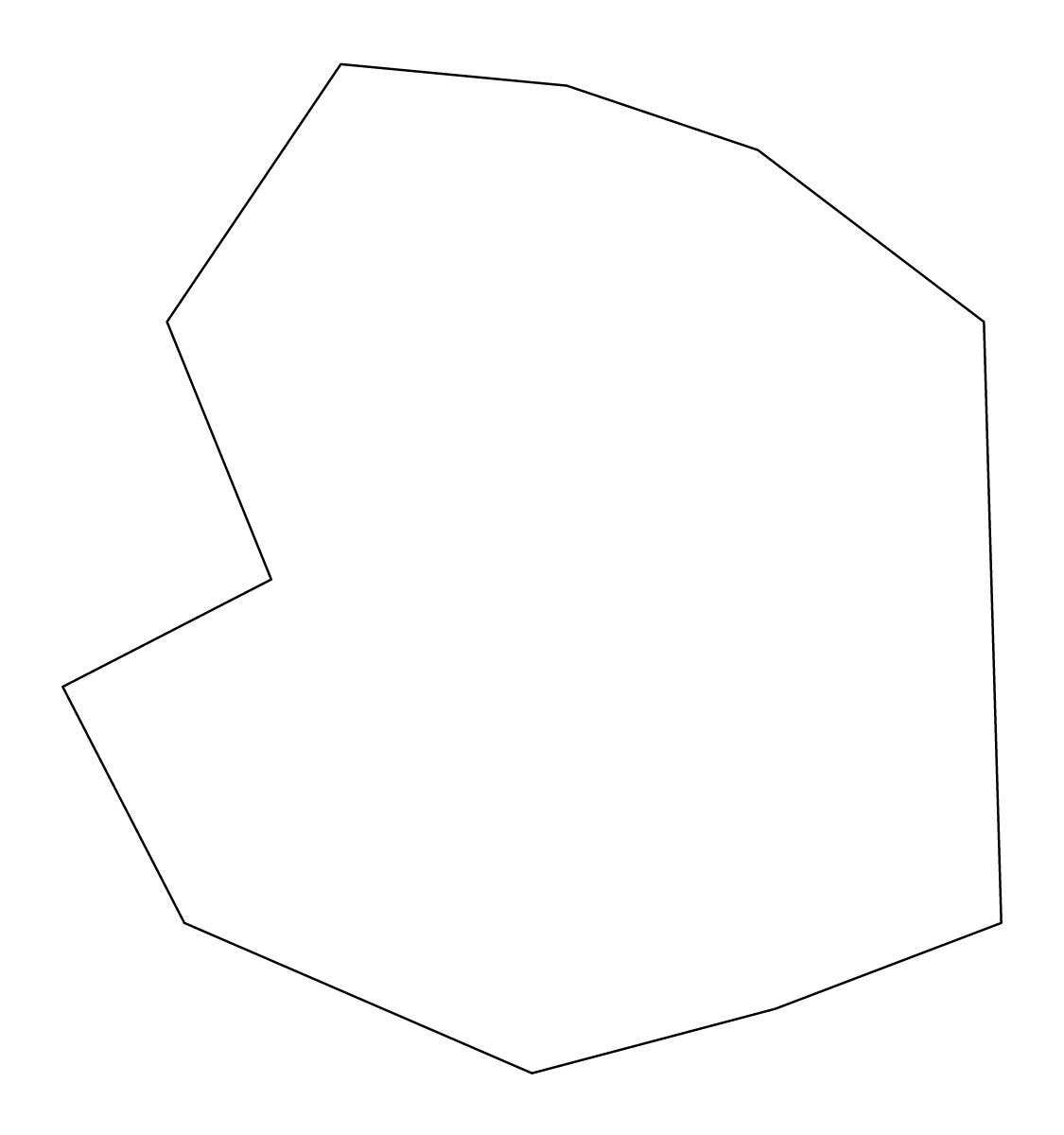 Outline map of Iklin, Malta.
