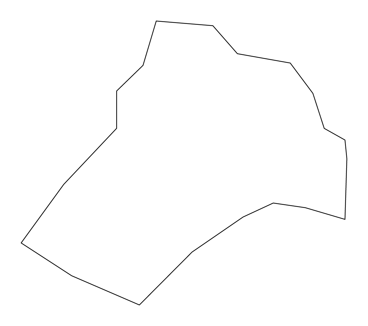 Carte de contour de Kerċem, Malta.