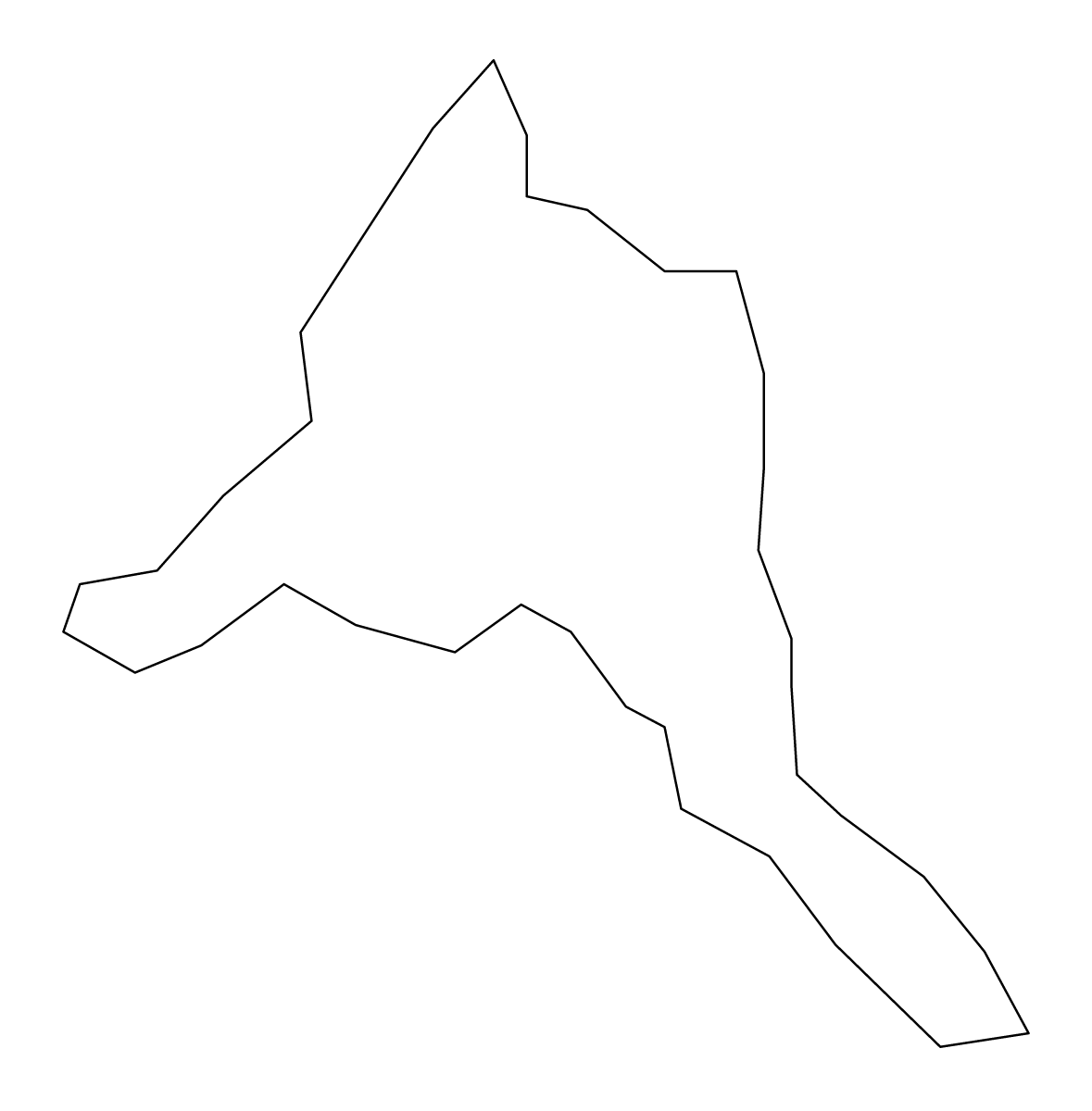 Carte de contour de Luqa, Malta.