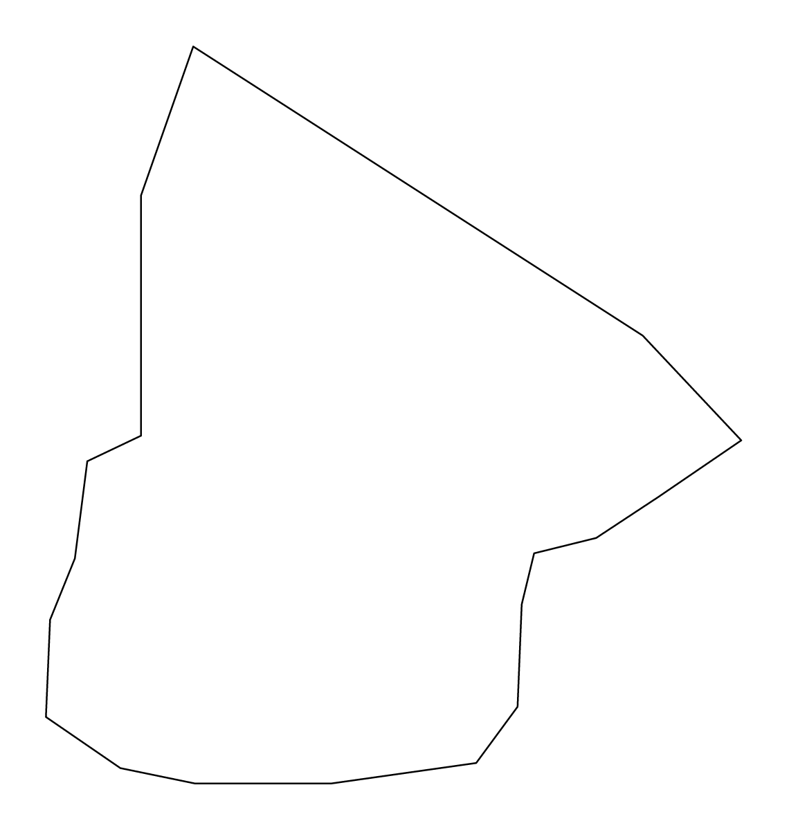 Carte de contour de Nadur, Malta.
