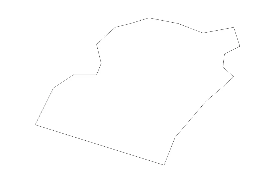 Outline map of Qrendi Administrative Area, Malta with subdivision borders.