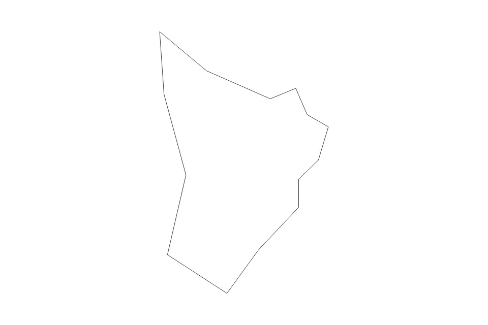 Outline map of Saint Lawrence Administrative Area, Malta with subdivision borders.