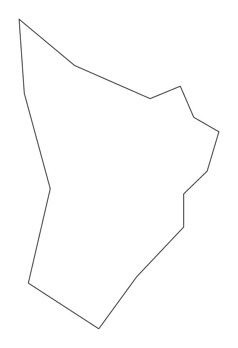 Mapa de contorno de Saint Lawrence, Malta.