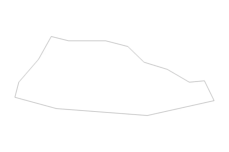 Outline map of Sannat Administrative Area, Malta with subdivision borders.
