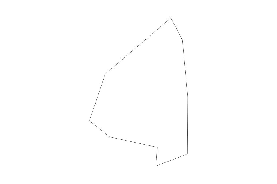 Outline map of Sliema Administrative Area, Malta with subdivision borders.