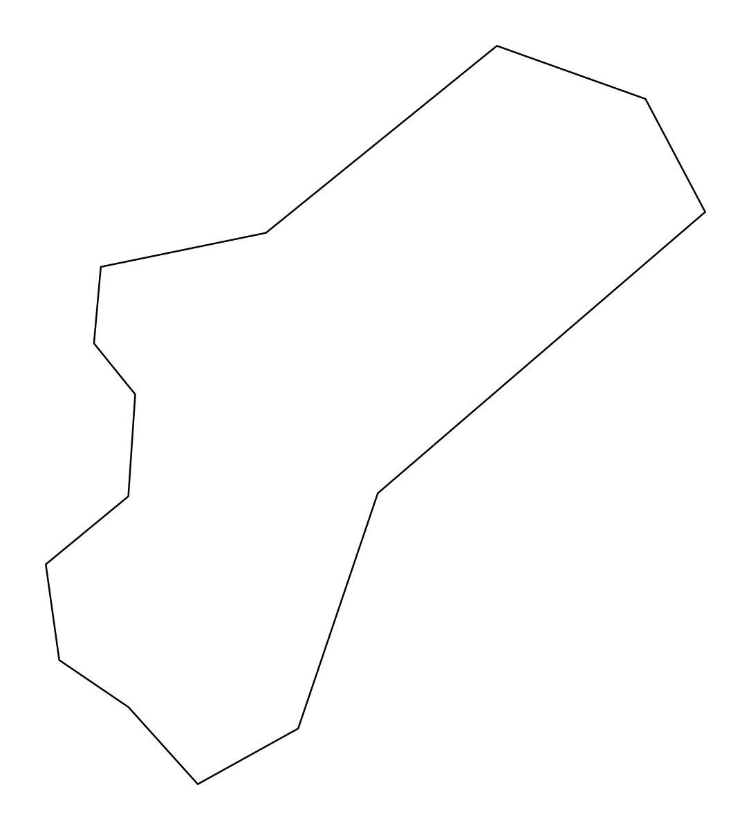 Mapa de contorno de St. Julian's, Malta.