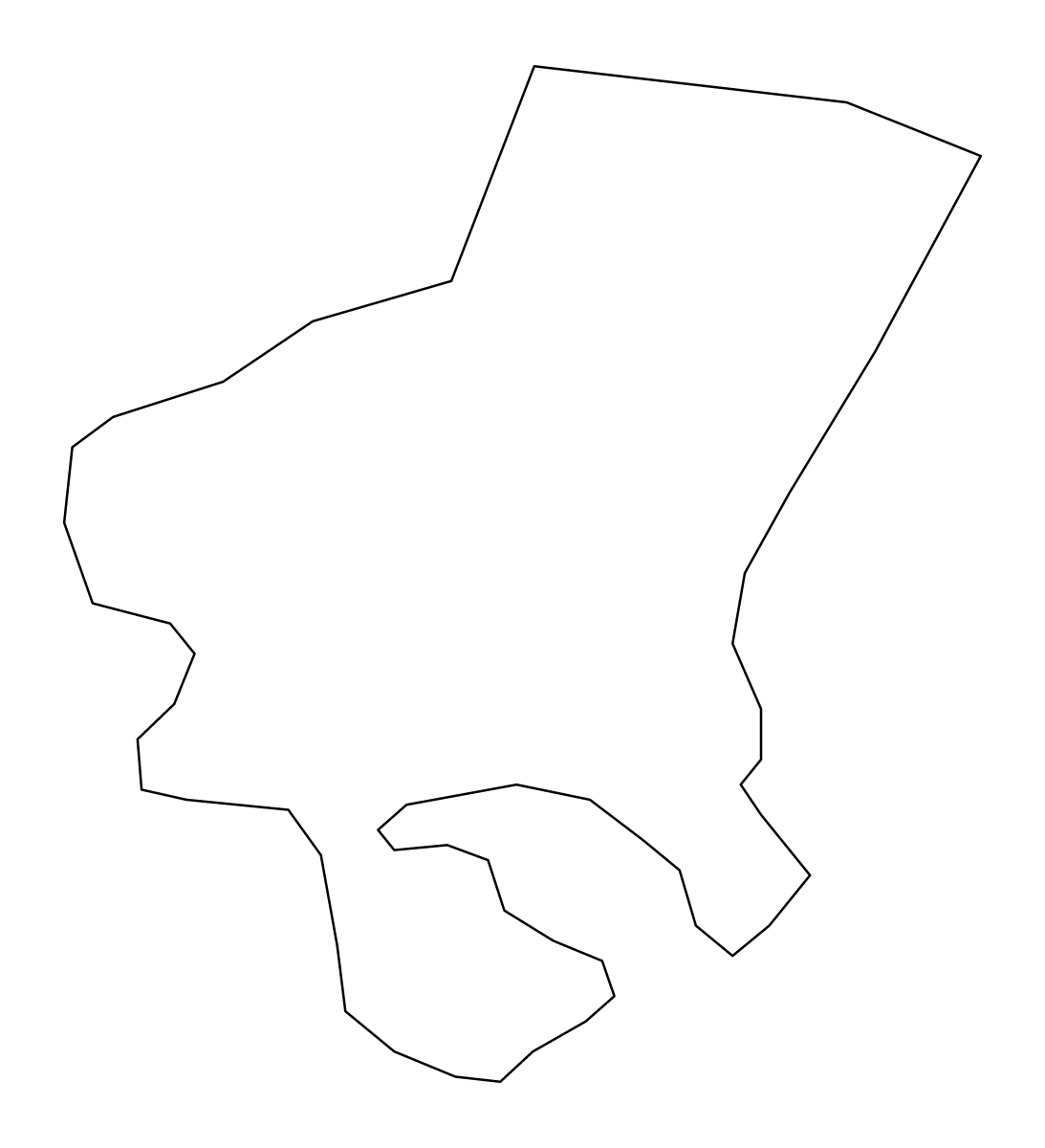 Mapa de contorno de St. Paul's Bay, Malta.