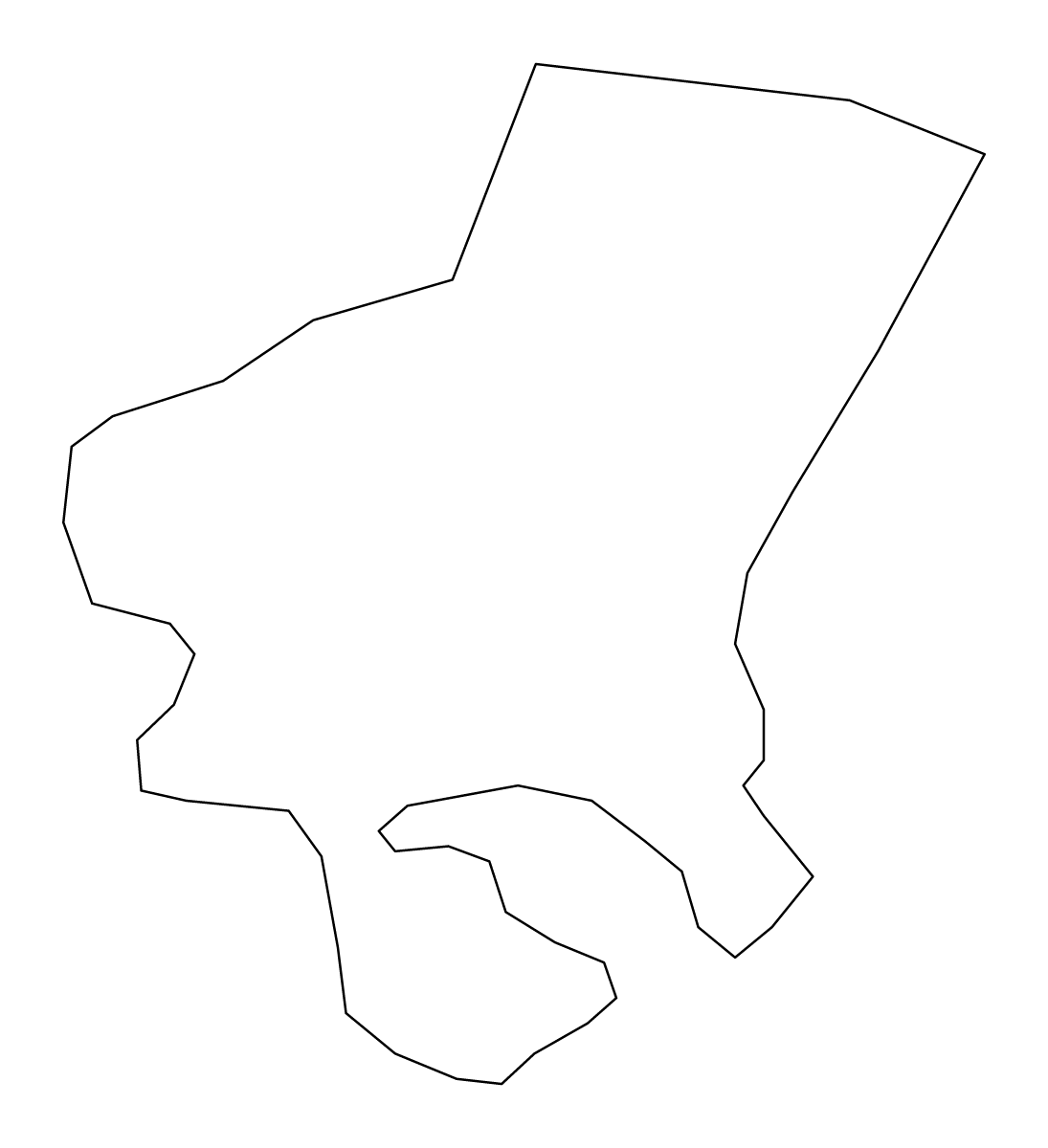 Mapa de contorno de St. Paul's Bay, Malta.