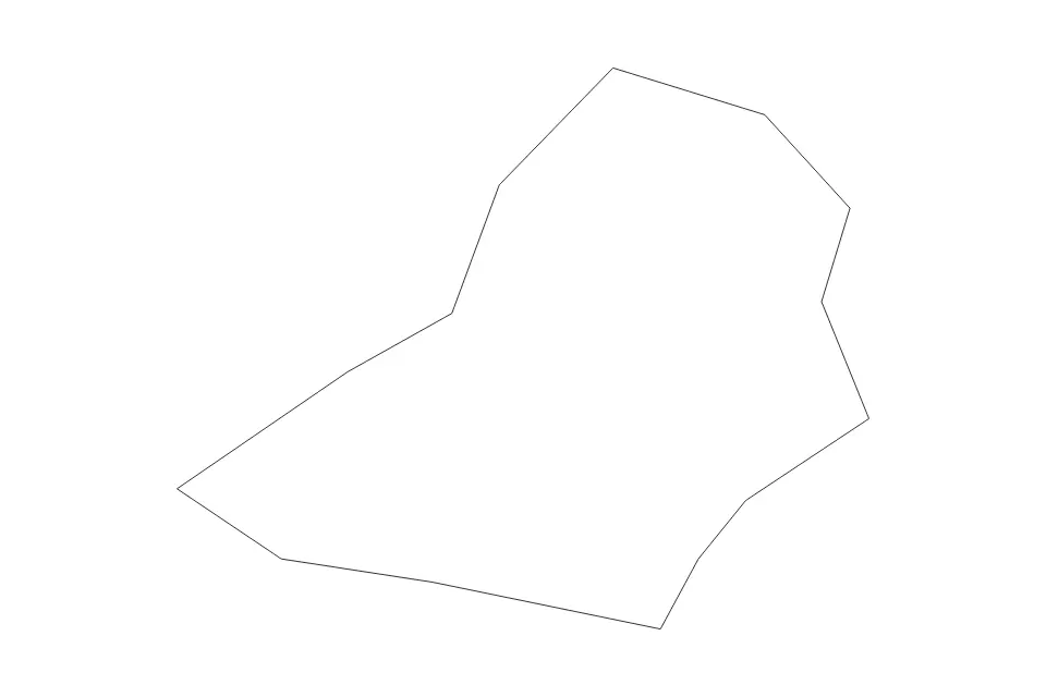 Outline map of Tarxien Administrative Area, Malta with subdivision borders.