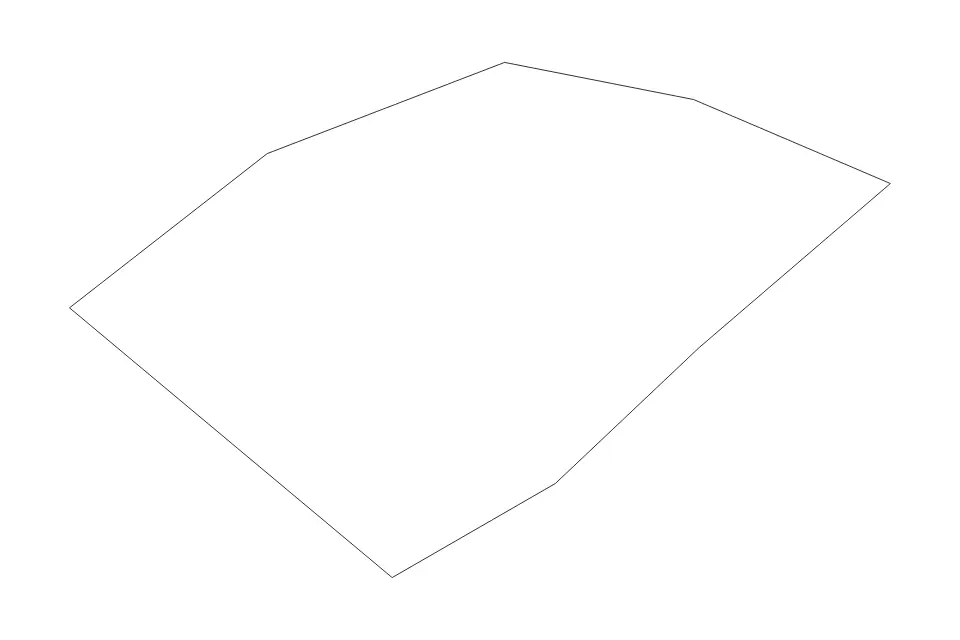 Outline map of Valletta Administrative Area, Malta with subdivision borders.