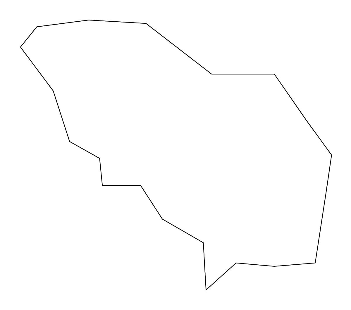 Mapa de contorno de Victoria, Malta.