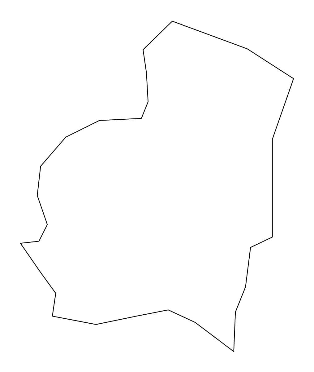 Mapa de contorno de Xagħra, Malta.