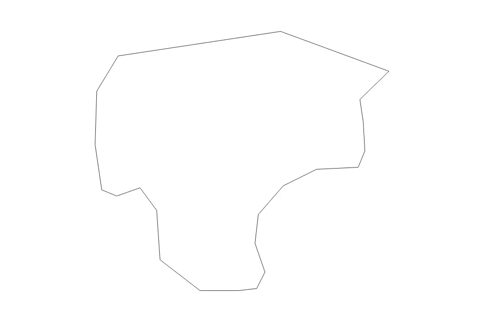 Outline map of Żebbuġ Administrative Area, Malta with subdivision borders.