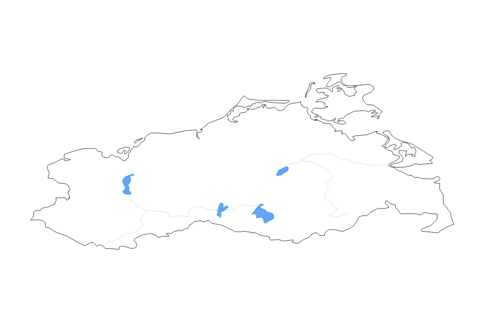 Vista previa del mapa de contorno de Mecklenburg Vorpommern