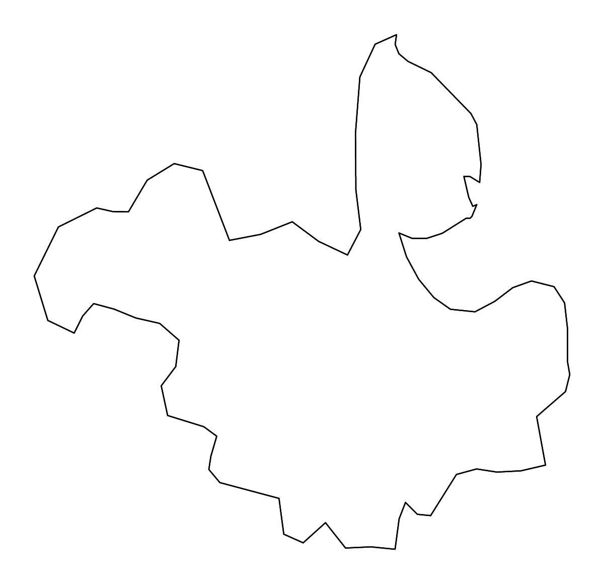 Mapa de contorno de Anenii Noi, Moldova con ríos.