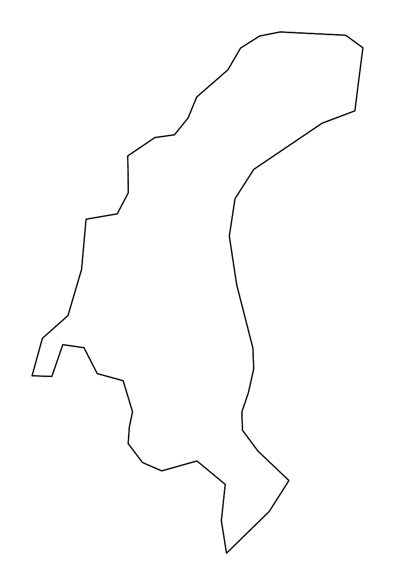 Mapa de contorno de Basarabeasca, Moldova con ríos.