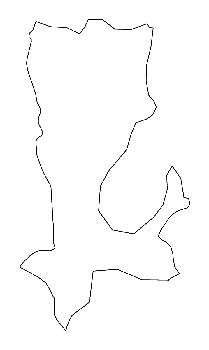 Mapa de contorno de Cahul, Moldova con ríos.