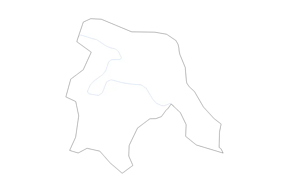 Carte de Camenca, Moldova de type contour et rivières pour Europe, montrant contour et rivières avec des limites nettes.