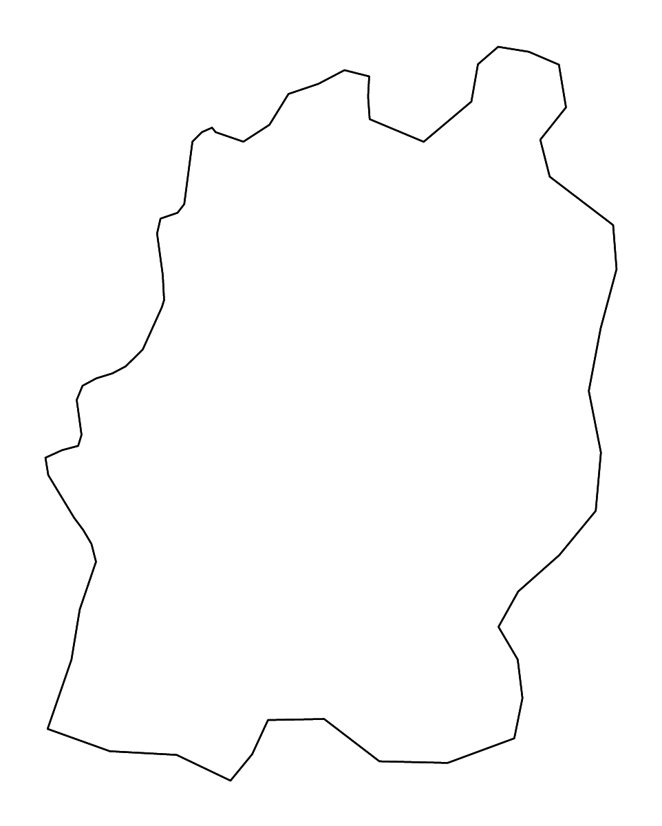 Mapa de contorno de Cantemir, Moldova con ríos.