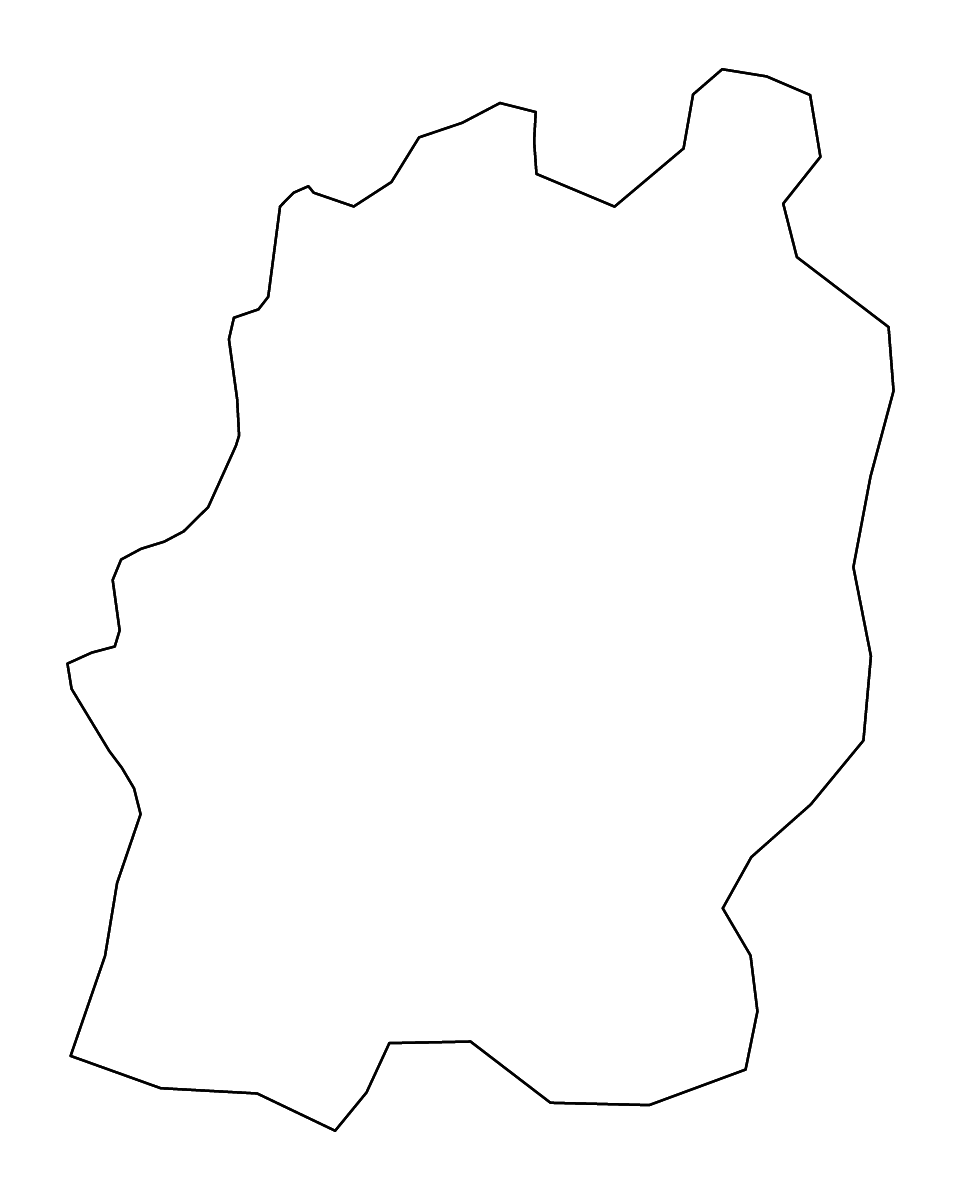 Mapa de contorno de Cantemir, Moldova con ríos.