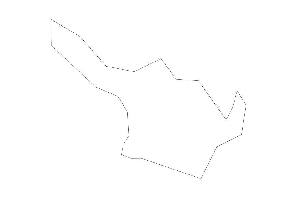 Outline map of Chișinău City, Moldova with subdivision borders.