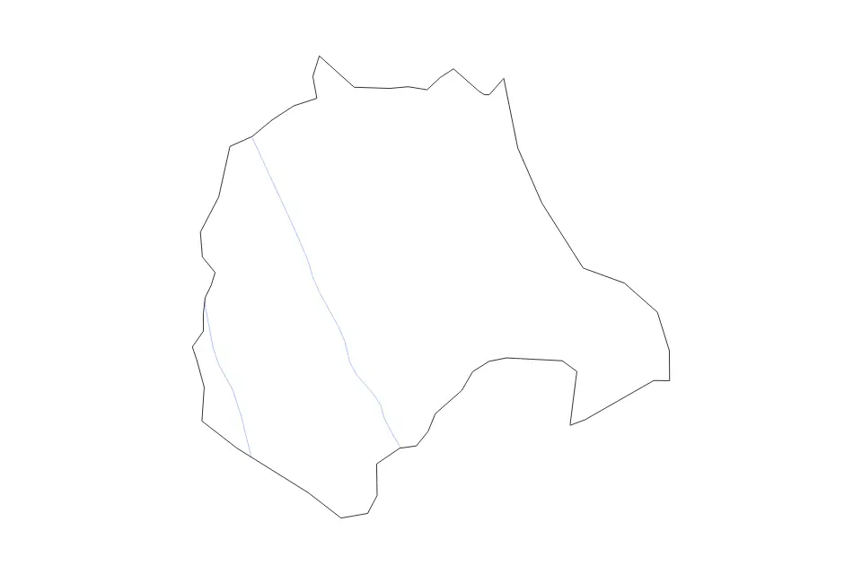 Outline map of Cimișlia District, Moldova with subdivision borders and rivers.