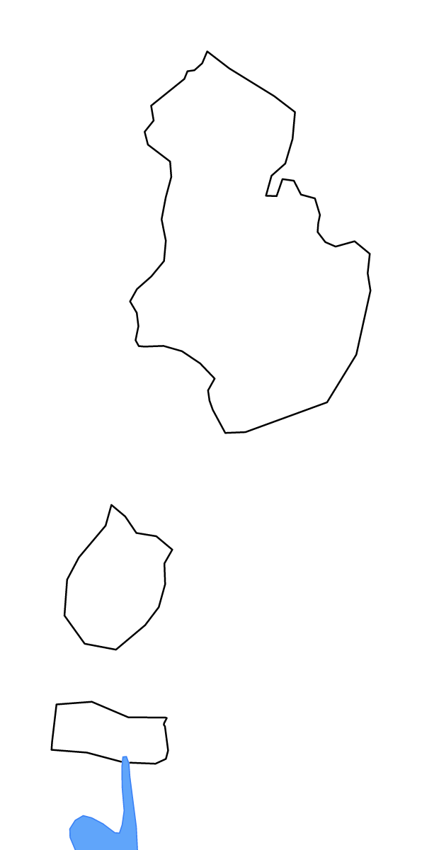Mapa de contorno de Comrat, Moldova con lagos y ríos.