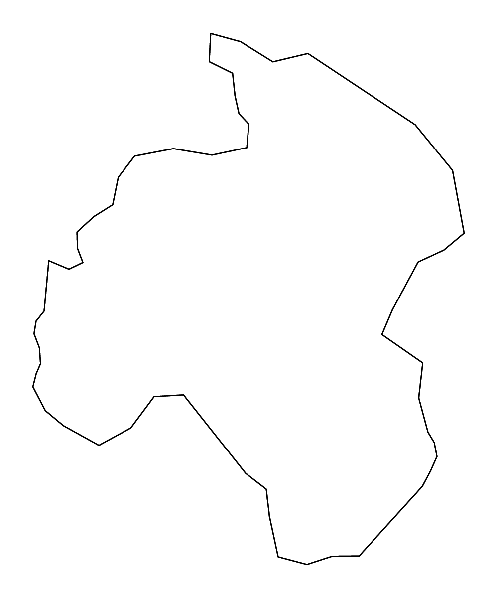 Mapa de contorno de Drochia, Moldova con ríos.