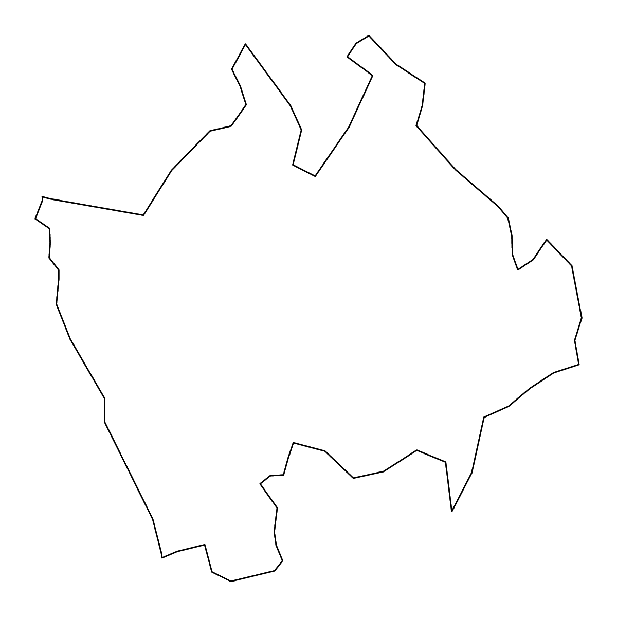 Outline map of Hîncești District, Moldova with rivers.