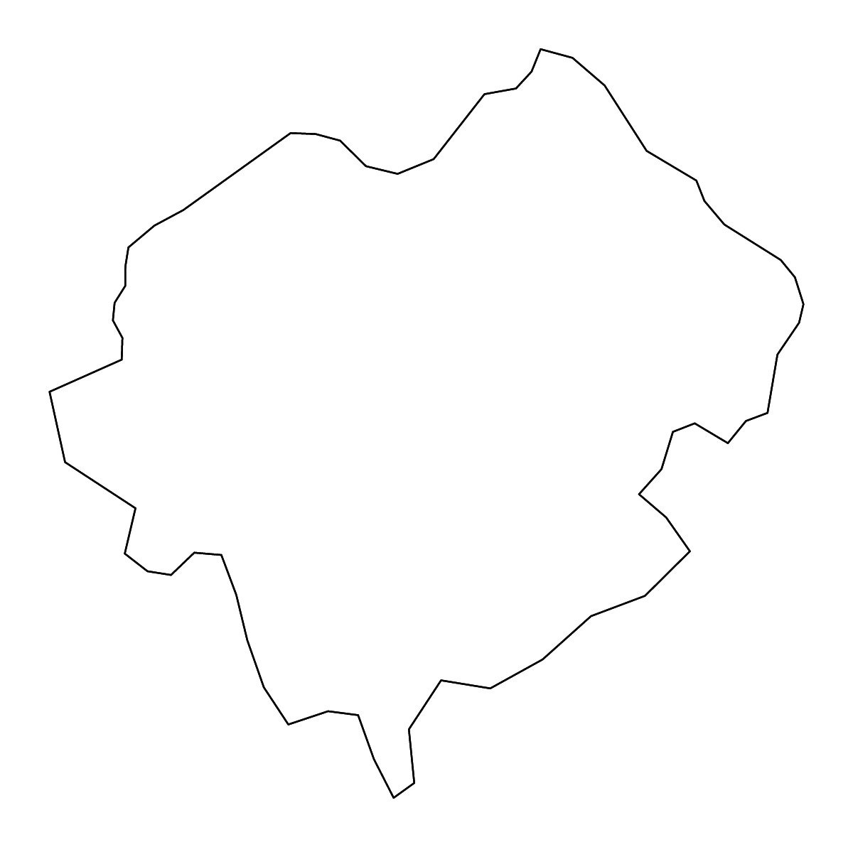Mapa de contorno de Orhei, Moldova con ríos.