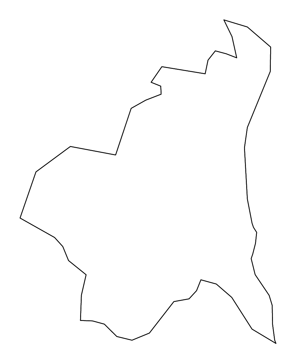 Mapa de contorno de Rezina (distrito 1644), Moldova con ríos.