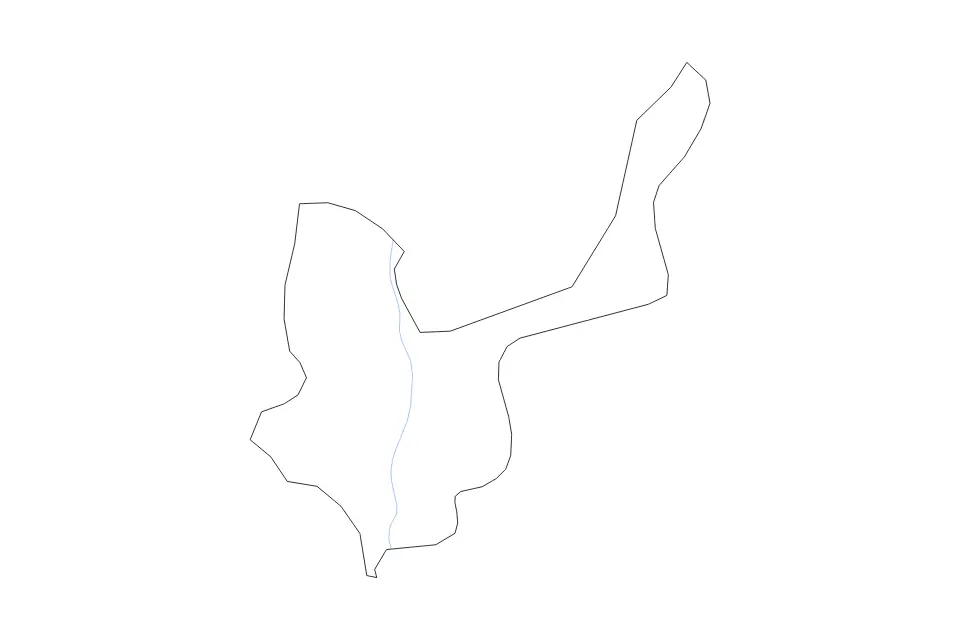 Outline map of Taraclia District, Moldova with subdivision borders and rivers.