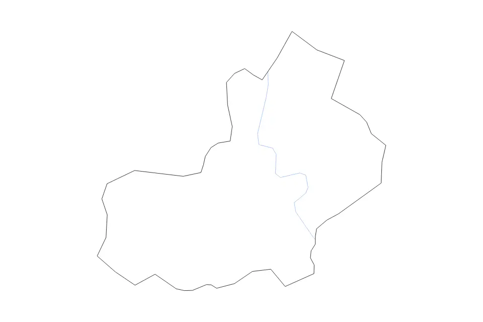 Mapa de Telenești, Moldova de tipo contorno y ríos para Europa, con contorno y ríos con límites limpios.