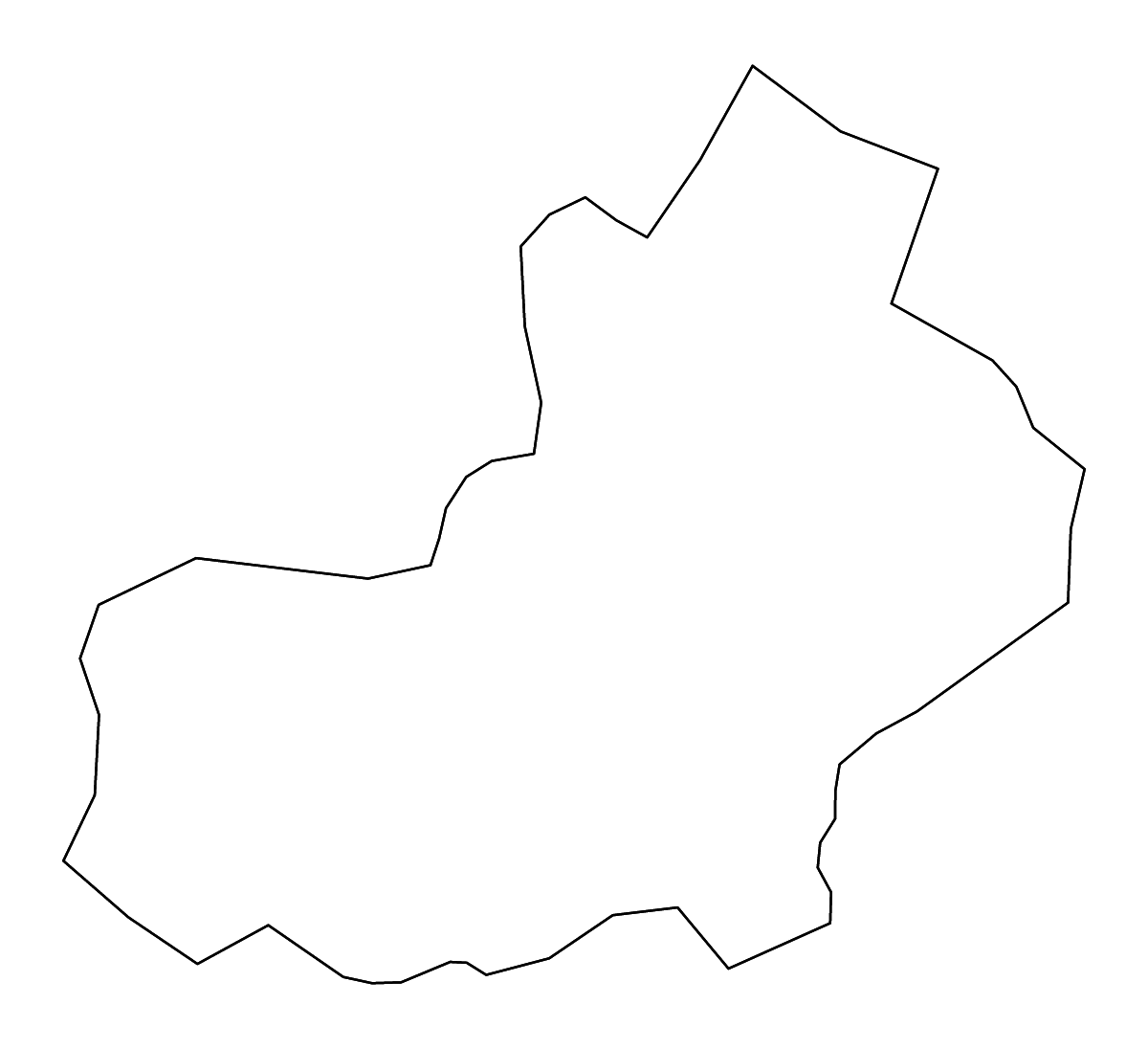 Mapa de contorno de Telenești, Moldova con ríos.