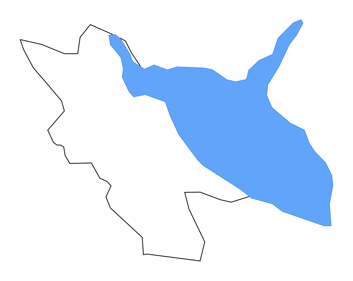 Mapa de contorno de Bar, Montenegro con lagos.