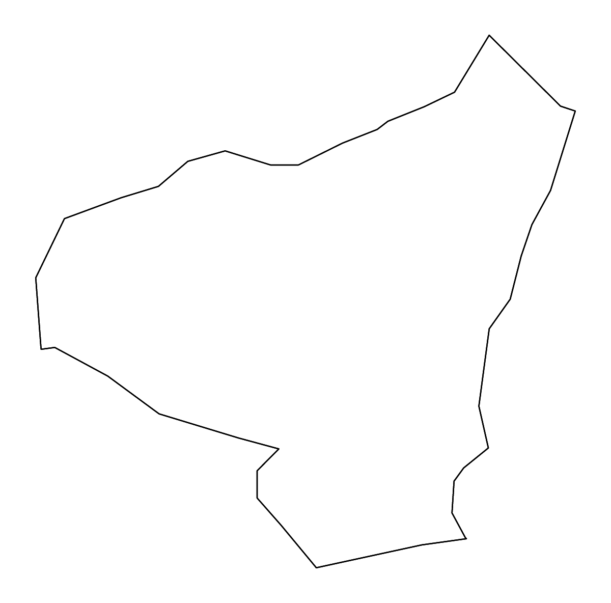 Mapa de contorno de Berane, Montenegro con ríos.
