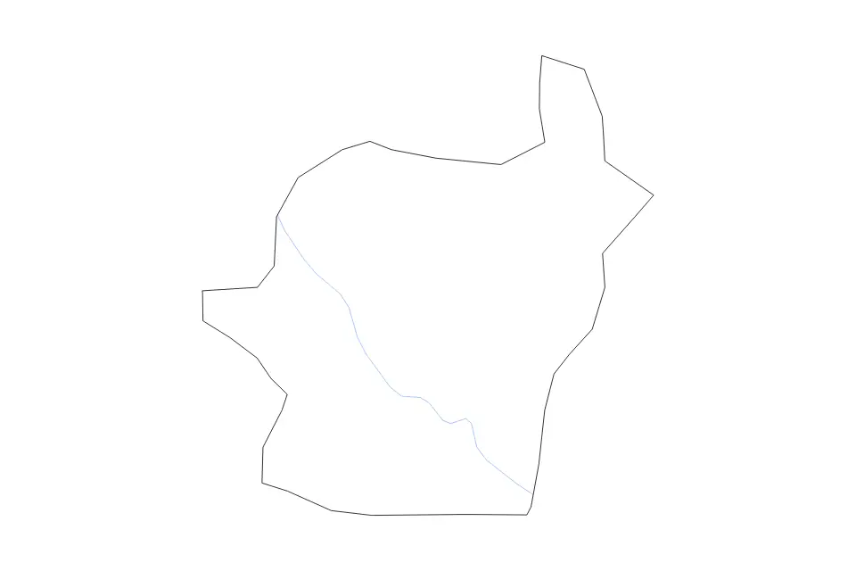 Carte de Danilovgrad, Montenegro de type contour et rivières pour Europe, montrant contour et rivières avec des limites nettes.