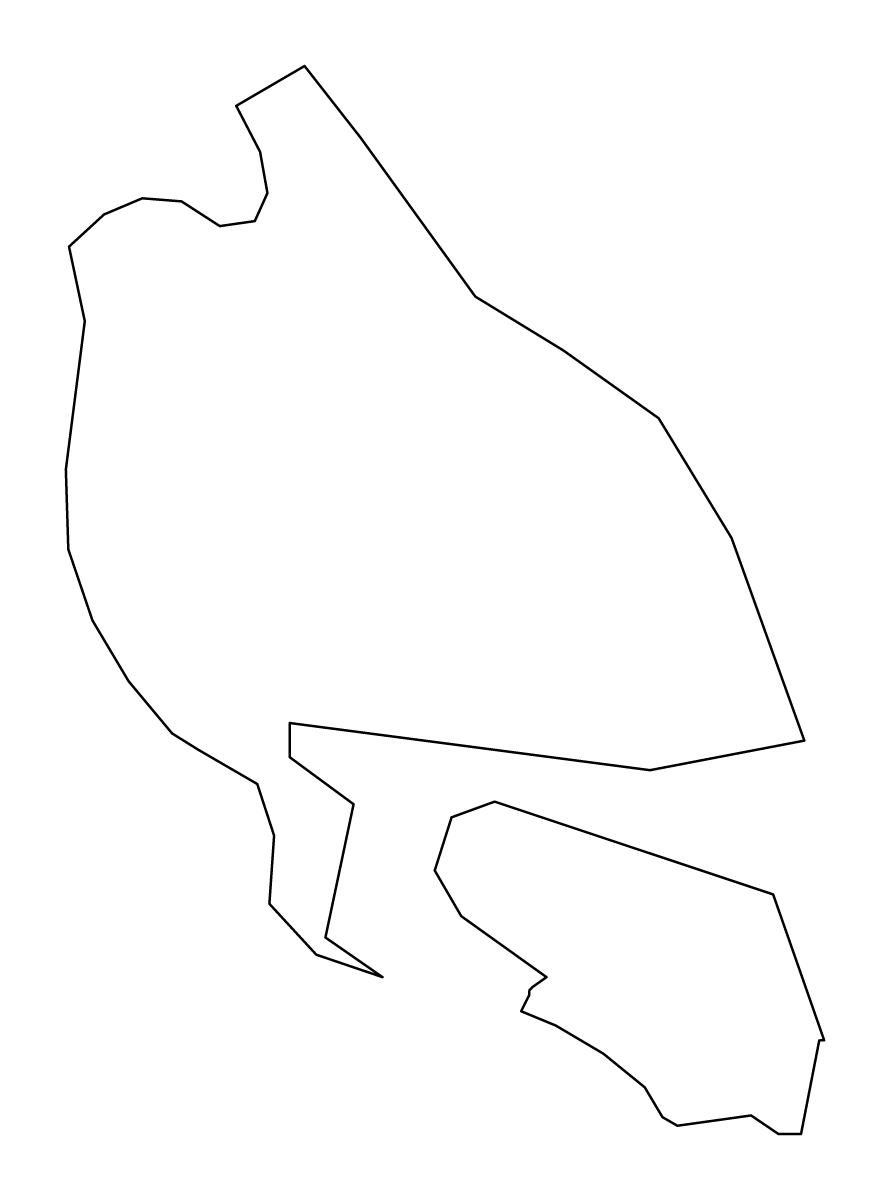 Outline map of Herceg Novi Municipality, Montenegro.