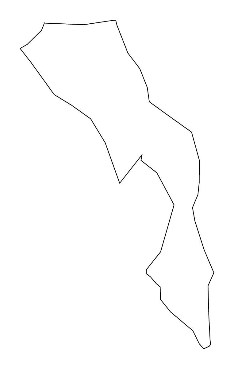 Carte de contour de Kotor, Montenegro.