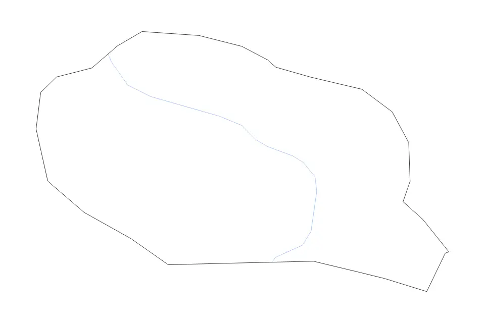 Mapa de Mojkovac, Montenegro de tipo contorno y ríos para Europa, con contorno y ríos con límites limpios.