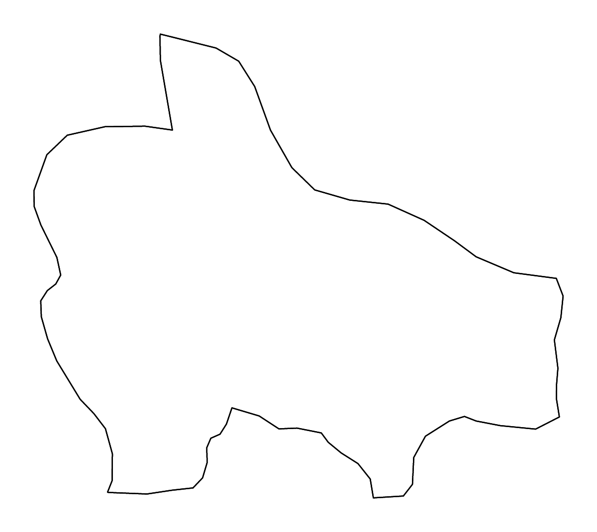 Carte de contour de Nikšić, Montenegro avec rivières.