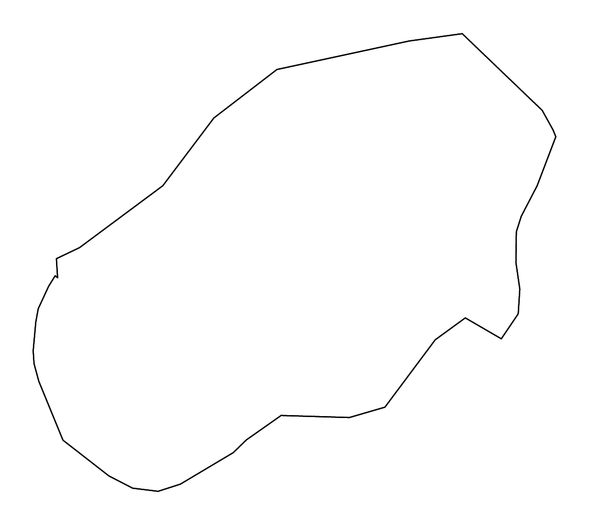Mapa de contorno de Plav, Montenegro con ríos.