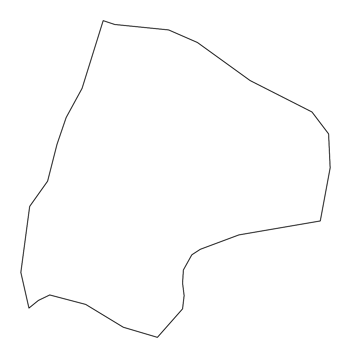 Mapa de contorno de Rožaje, Montenegro con ríos.