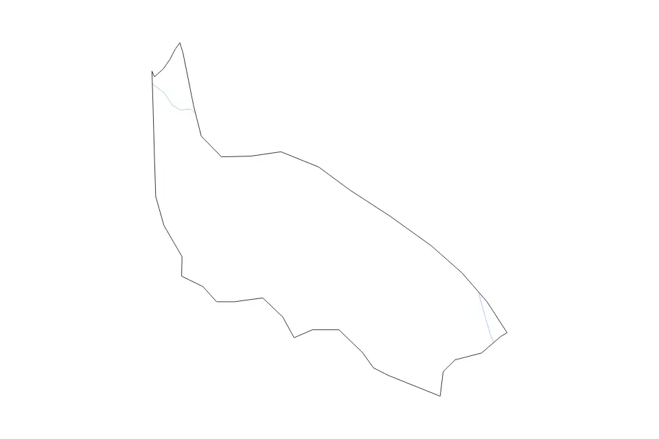 Outline map of Žabljak Municipality, Montenegro with subdivision borders and rivers.