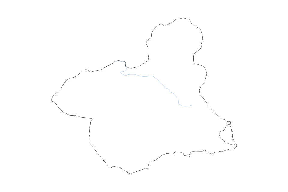 Vista previa del mapa de contorno de Murcia