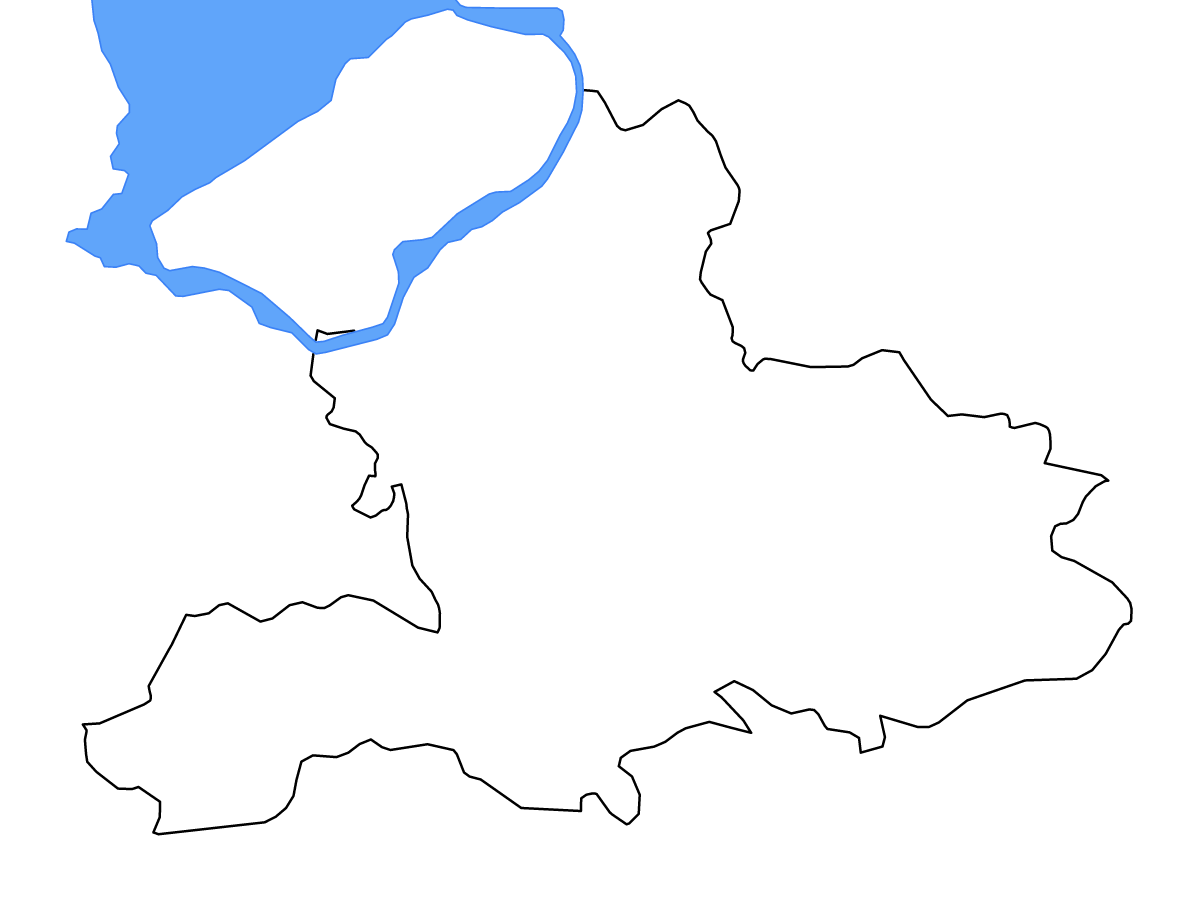 Mapa de contorno de Gelderland, Netherlands con lagos y ríos.