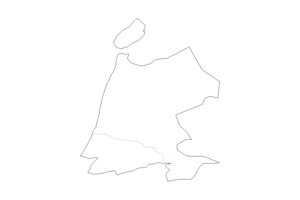 Vista previa del mapa de contorno de North Holland
